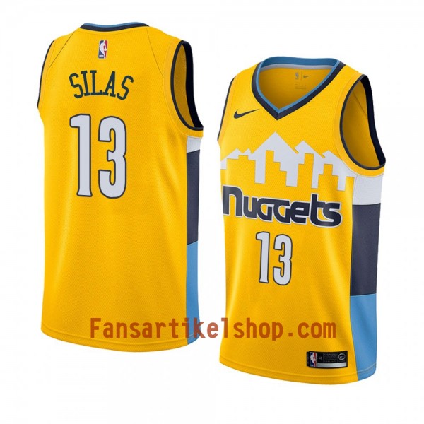 Denver Nuggets Trikot Xavier Silas 13 2018-2019 Nike Gelb Swingman - Herren